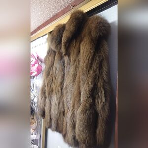 Elegant Brown Fox Fur Teddy Jacket